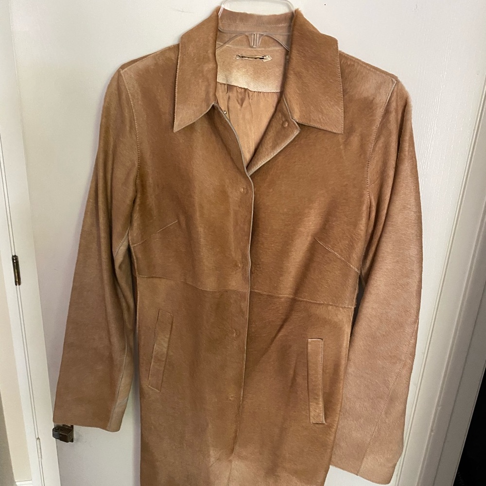 Pony-fur coat 100% Leather calf Hair